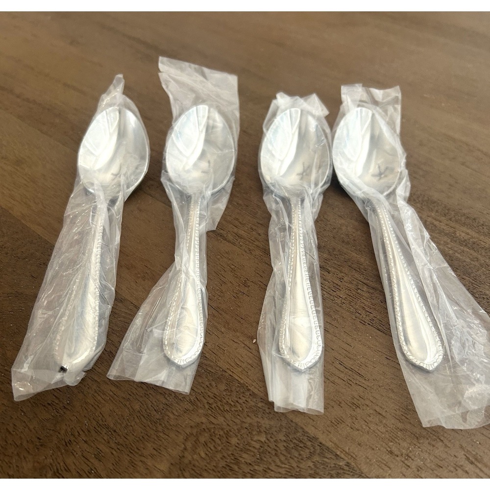 NEW Reed & Barton Englefield Teaspoons Set Of 4 Stainless Glossy - Picture 2 of 6